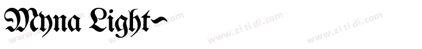 Myna Light字体转换